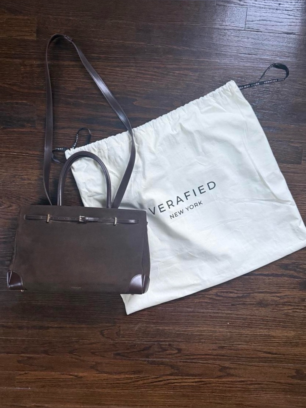 Verafied New York Suede Book Tote 33
